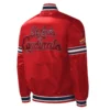 St. Louis Cardinals Midfield Full-Snap Satin Varsity Red Jacket 1