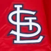 St. Louis Cardinals Old English Full-Snap Red Satin Varsity Jacket 5