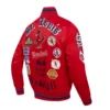 St. Louis Cardinals Old English Red Satin Varsity Jacket 1