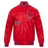 St. Louis Cardinals Old English Red Satin Varsity Jacket 2
