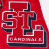 St. Louis Cardinals Old English Red Satin Varsity Jacket 5