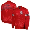 St. Louis Cardinals Pick & Roll Full-Snap Satin Varsity Red Jacket 3