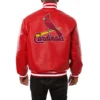 St. Louis Cardinals Real Full Leather Varsity Jacket – Red 1