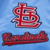 St. Louis Cardinals Retro Classic Blue Satin Varsity Jacket 5