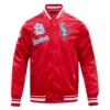 St. Louis Cardinals Retro Classic Red Satin Varsity Jacket – Red 2