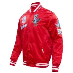 St. Louis Cardinals Retro Classic Red Satin Varsity Jacket – Red