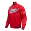 St. Louis Cardinals Script Tail Red Satin Varsity Jacket