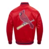 St. Louis Cardinals Script Tail Red Satin Varsity Jacket 3