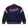 St. Louis Cardinals Team Cooperstown Heavyweight Full-Snap Satin Varsity Jacket – Navy 1
