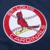 St. Louis Cardinals Team Cooperstown Heavyweight Full-Snap Satin Varsity Jacket – Navy 2