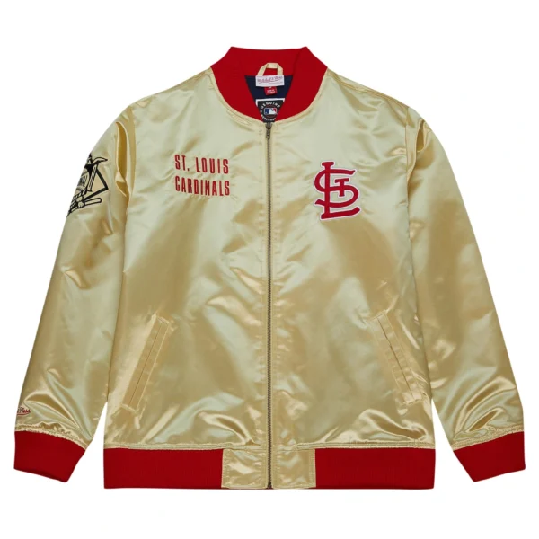St. Louis Cardinals Team OG 2.0 Satin Full-Zip Varsity Gold Jacket