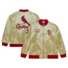 St. Louis Cardinals Team OG 2.0 Satin Full-Zip Varsity Gold Jacket 7
