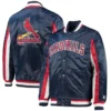 St. Louis Cardinals The Ace Satin Varsity Navy Jacket 2