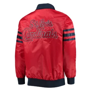 St. Louis Cardinals The Captain II Satin Varsity Red Jacket 1