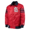 St. Louis Cardinals The Captain II Satin Varsity Red Jacket
