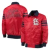 St. Louis Cardinals The Captain II Satin Varsity Red Jacket 3