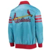 St. Louis Cardinals The Captain III Satin Varsity Blue Jacket 1