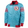 St. Louis Cardinals The Captain III Satin Varsity Blue Jacket