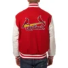 St. Louis Cardinals Two Tone RedWhite Wool & Leather Jacket 1