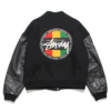 Stussy 1988 Vintage Homeboy Black Wool and Leather Varsity Jacket 1