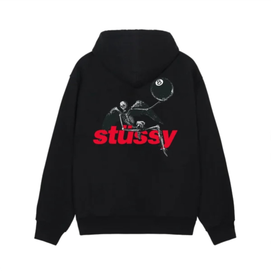 Stussy 8 Ball Apocalypse Zip Black Hoodie 1