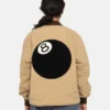 Stussy 8 Ball Brown Quilted Liner Jacket 1