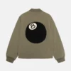 Stussy 8 Ball Olive Quilted Liner Jacket 1