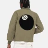 Stussy 8 Ball Olive Quilted Liner Jacket 5