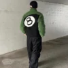 Stussy 8 Ball Sherpa Reversible Green Jacket 3