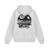 Stussy 8 Ball White Crop Hoodie 1