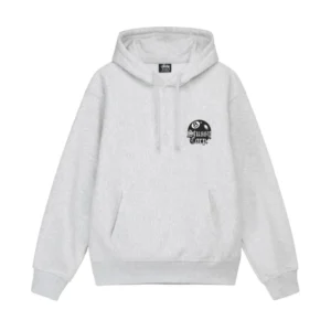 Stussy 8 Ball White Crop Hoodie