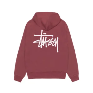 Stussy Basic Curry Maroon Hoodie 1