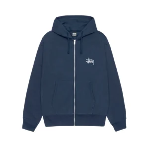 Stussy Basic Curry Navy Full Zip Hoodie