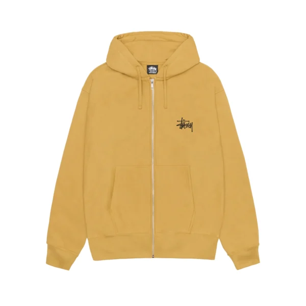 Stussy Basic Curry Yellow Full Zip Hoodie