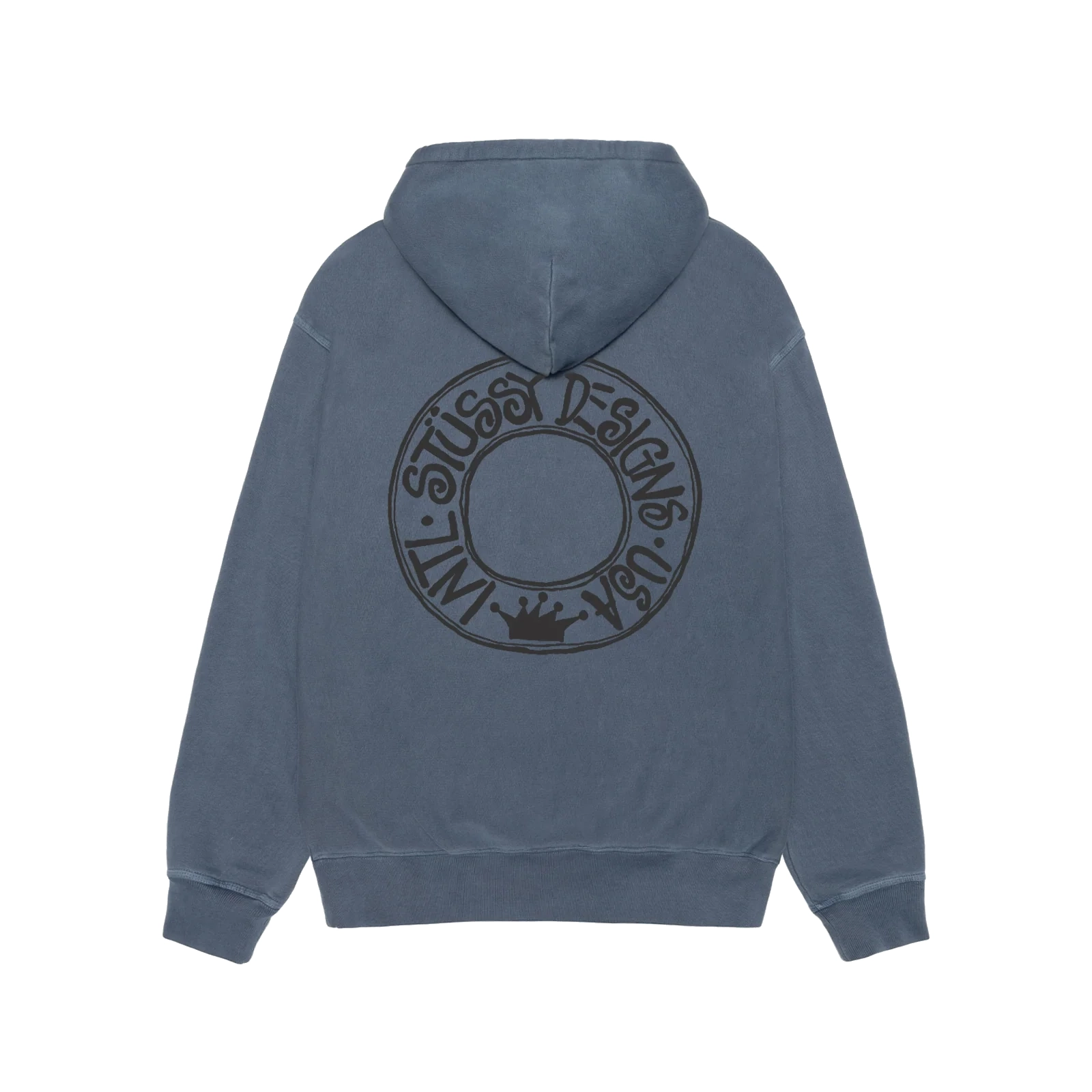 Stussy Buana Pigment Dyed Blue Hoodie 1