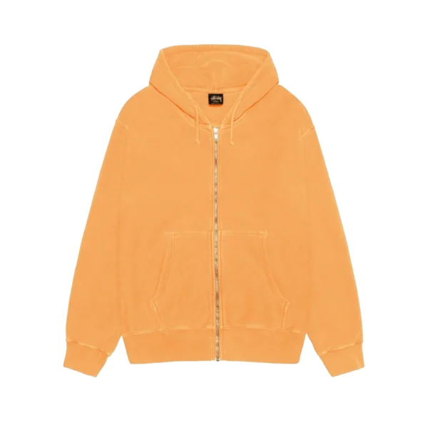Stussy Buana Pigment Dyed Full Zip Yellow Hoodie