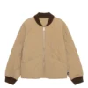 Stussy Light Brown Men's Classic 8 Ball Quilted Liner Nylon Jacket