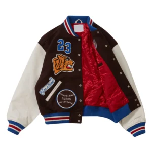 Supreme Tiger Black and White Varsity Jacket 2