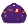 Supreme Tourist Wool Purple Varsity Jacket