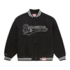 Supreme X Mitchell and Ness Doughboy Twill Black Varsity Jacket