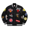 Supreme X Nike and NBA Teams Warm-Up Black Varsity Jacket