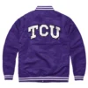 TCU Horned Frogs Ribbed Knitted Frogs Varsity Jacket 1