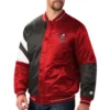 Tampa Bay Buccaneers Leader Vintage Satin Varsity Jacket Red & Black 2