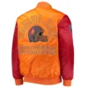 Tampa Bay Buccaneers Locker Room Throwback OrangeRed Satin Varsity Jacket 1