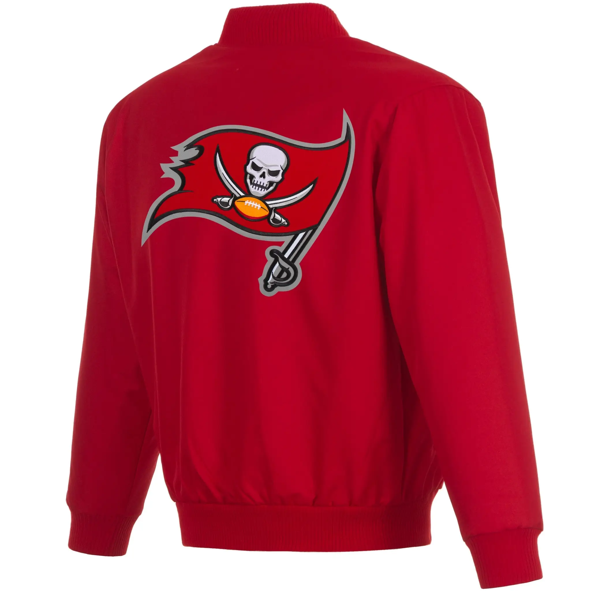 Tampa Bay Buccaneers One Color Satin Varsity Red Jacket 1