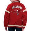 Tampa Bay Buccaneers Red Tournament Satin Varsity Jacket 1