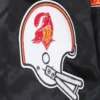 Tampa Bay Buccaneers Retro Classic Full-Snap Black Satin Varsity Jacket 6
