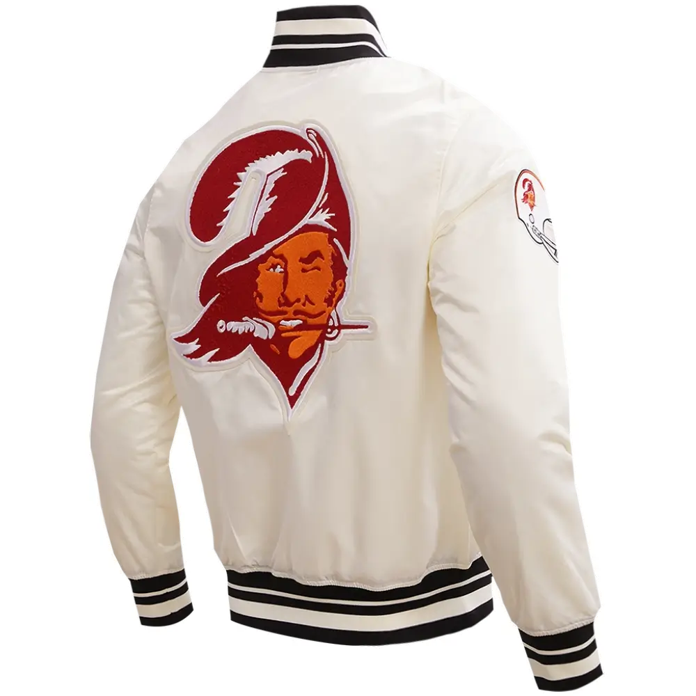 Tampa Bay Buccaneers Retro Classic Satin Varsity Jacket 3
