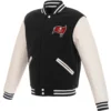 Tampa Bay Buccaneers Two Tone Wool & Leather Varsity Jacket