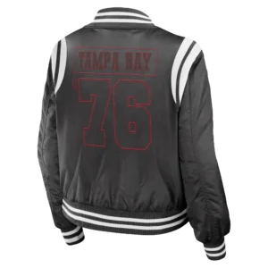 Tampa Bay Buccaneers Women’s Full-Zip Bomber Varsity Jacket 1